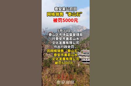 泰安公司网络销售泰山石遭罚5000元：事件背后真相揭秘