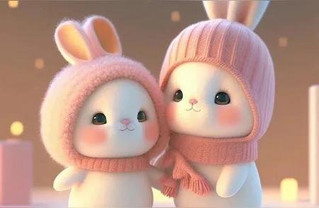 精选温暖治愈系兔子头像，让你的心境变得柔软